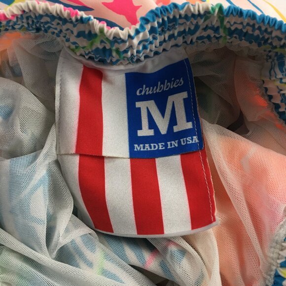 CHUBBIES NEON WAVES BRIGHT SWIM TRUNKS MENS MEDIUM - Picture 5 of 5